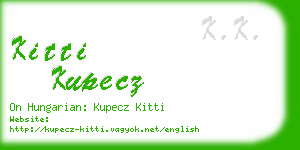 kitti kupecz business card